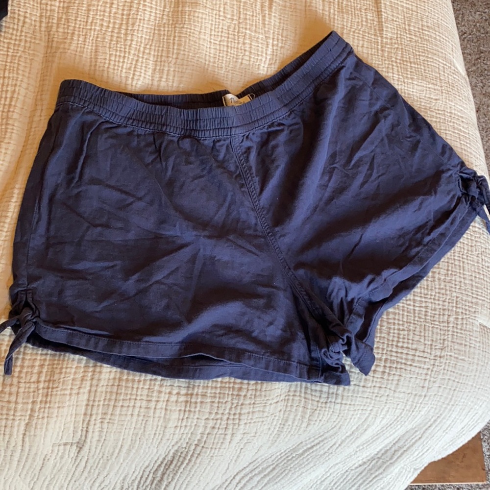 Madewell pull on side tie shorts size XL navy